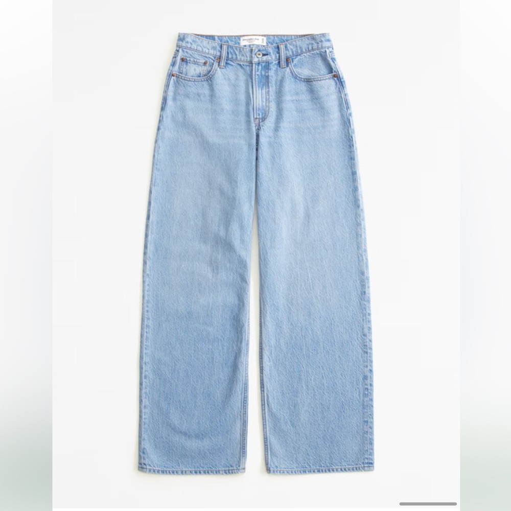 Abercrombie & Fitch Low Rise Ultra Loose Jeans Light Wash 31 Short - Picture 7 of 11